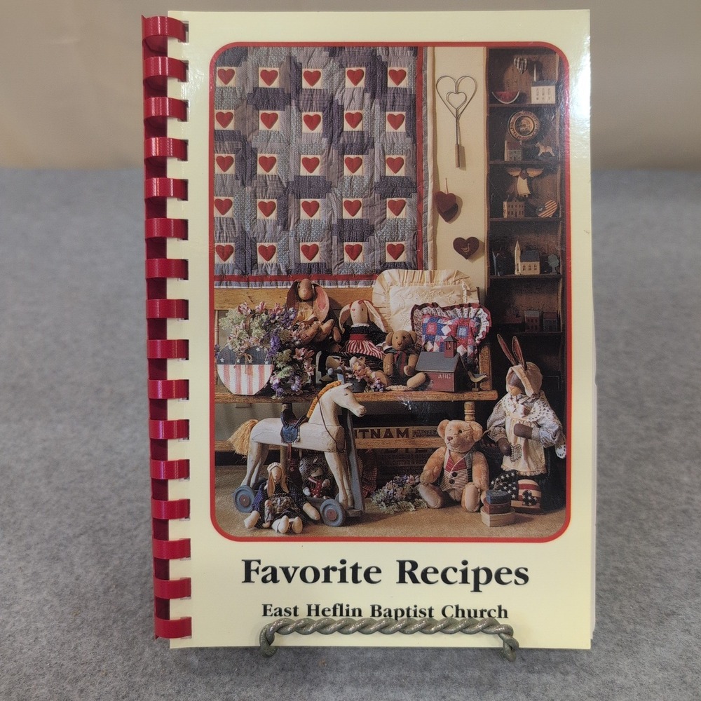 Favorite Recipes East Heflin Baptist Church Alabama Vintage Spiral Cookbook